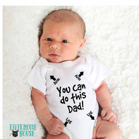 You can do this Dad funny baby bodysuit, pregnancy announcement