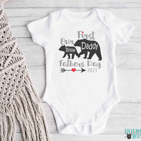 Our First Fathers Day Personalised Daddy + Baby Bear 2023 Design