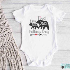 Our First Fathers Day Personalised Daddy + Baby Bear 2024 Design