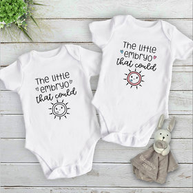 IVF Baby Bodysuit, The Little Embryo That Could, Personalised Pregnancy & Birth Announcement