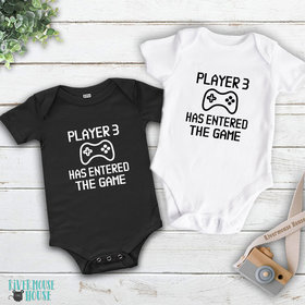 Gamer Baby Bodysuit, Player 3 has Entered the Game Pregnancy Announcement