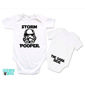 Storm Pooper - The Dark Side funny Star Wars baby bodysuit