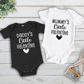 Little Valentine Personalised Baby Bodysuit, Customised for Daddy, Mummy, Aunty, Nanna etc