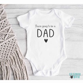 You're going to be a Daddy personalised pregnancy announcement baby bodysuit, Custom reveal for Dad, Grandparents, Aunties, Uncles & family