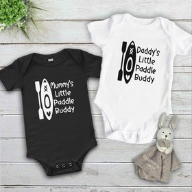 Little paddle buddy baby bodysuit personalised kayak & canoe lovers gift