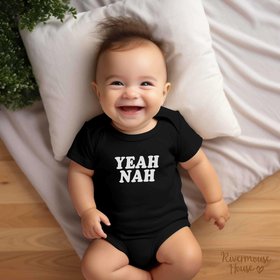 Yeah Nah Aussie baby bodysuit, Funny Australian slang romper, Sizes newborn to toddler
