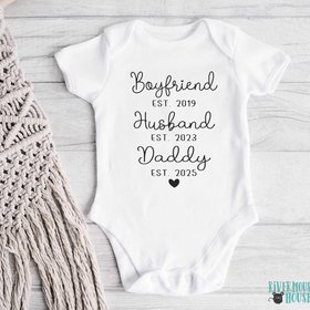 Baby pregnancy announcement for husband, Personalised new daddy reveal